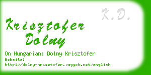 krisztofer dolny business card